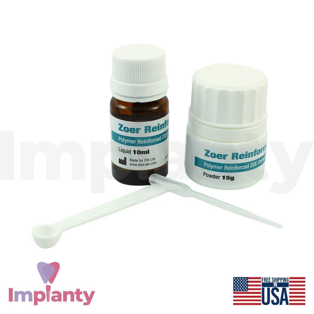 Dental Zoer RF Reinforced Zoe Cement Temp Filling 15g Powder And 10ml Liquid