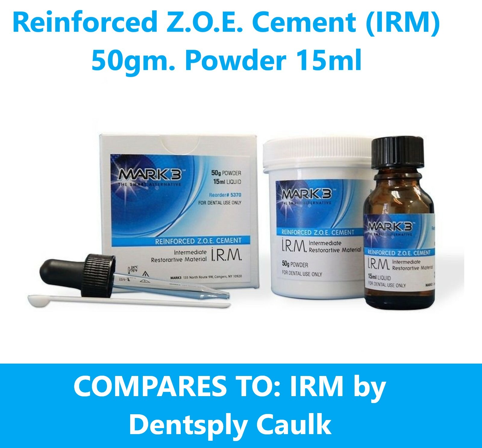 Dental IRM Reinforced ZOE Cement IRM Restorative 50g Powder 15mL Liquid #5370