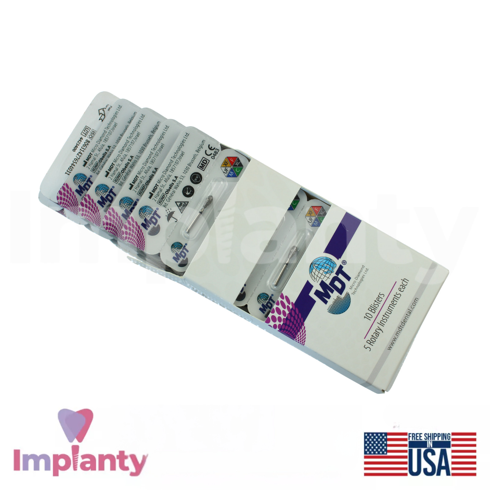 MDT Dental Football FG Diamond Burs 276 Occlusal Surface Refinement Restorations