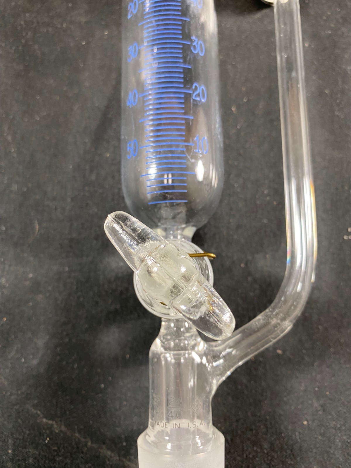 SGA Glass 60mL 19/22 24/40 Joint Graduated Pressure Equalizing Addition Funnel