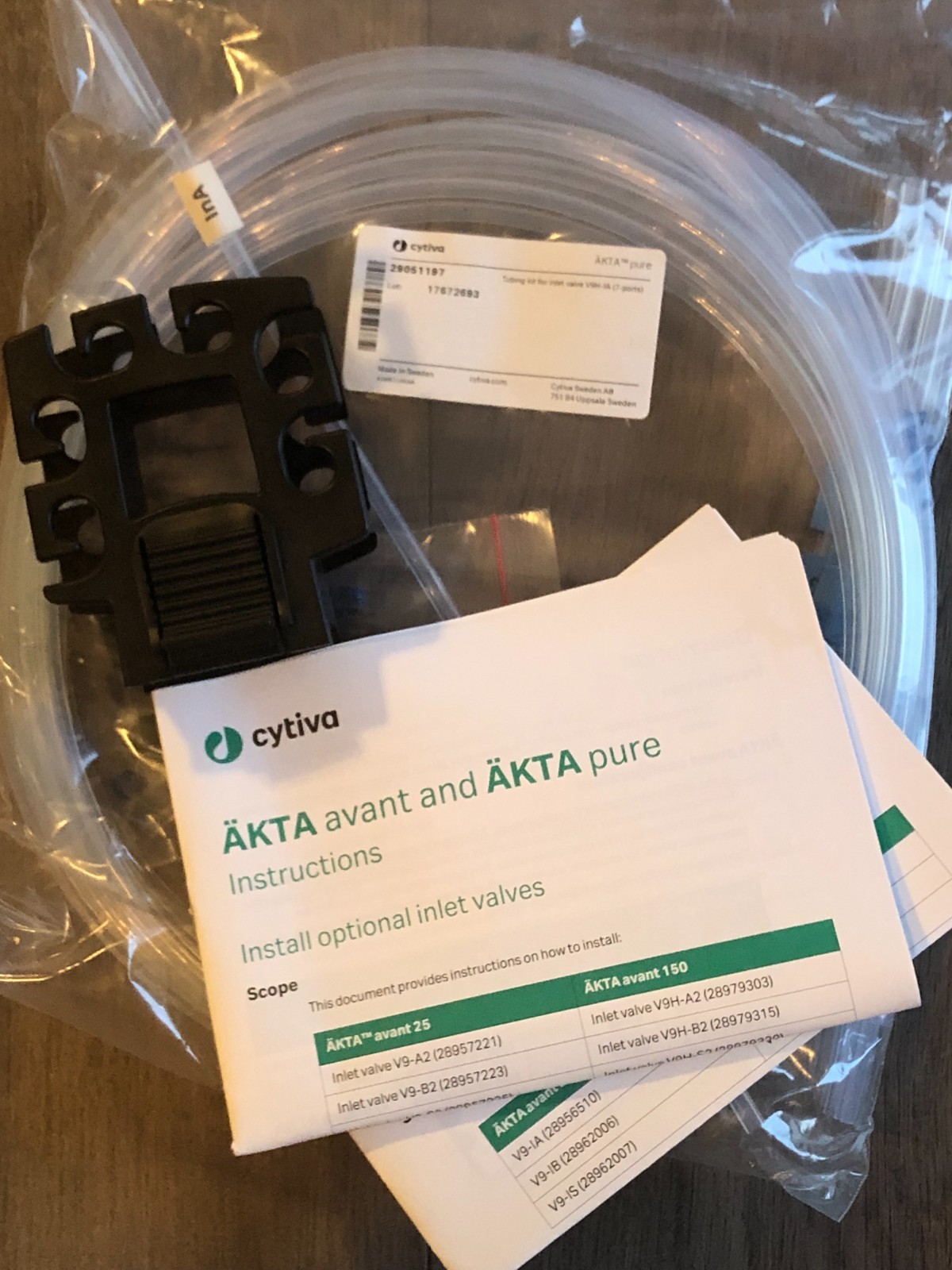 GE/Cytiva – 29050945 AKTA Inlet Valve Kit V9H-IA NEW…SALE…..SALE