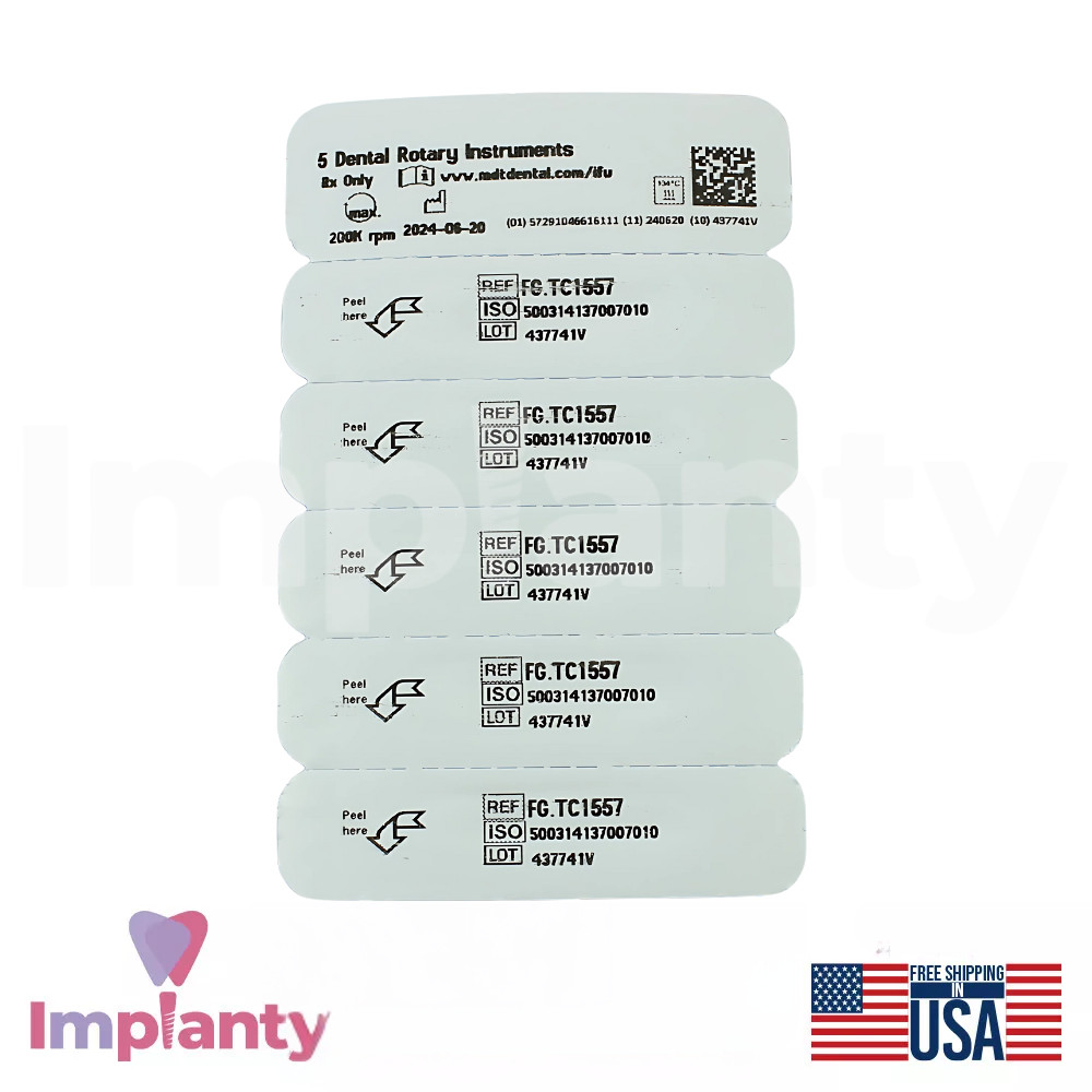 MDT Dental FG Carbide Domed Fissure Cross Cut Burs Contouring Tooth Surfaces