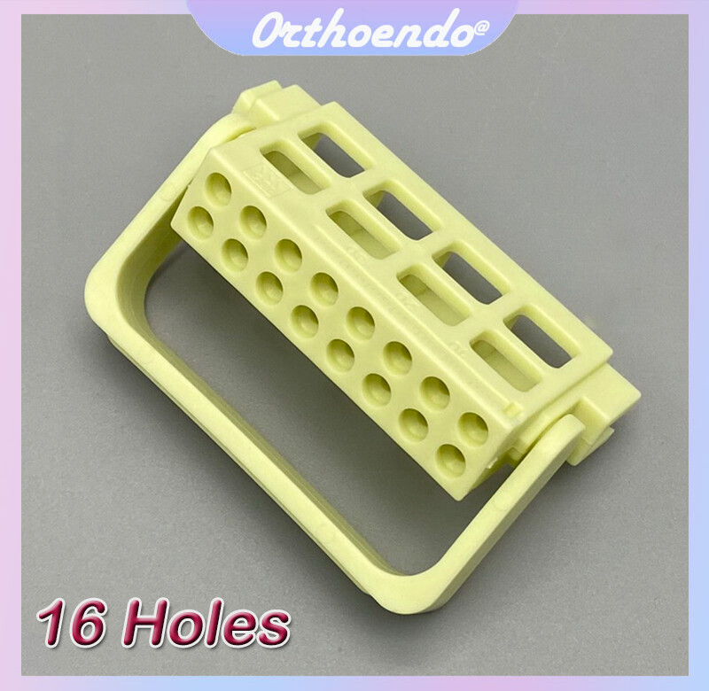Dental 8/16 Holes Bur Endo Files Block Holder Stand Autoclave Disinfection Box