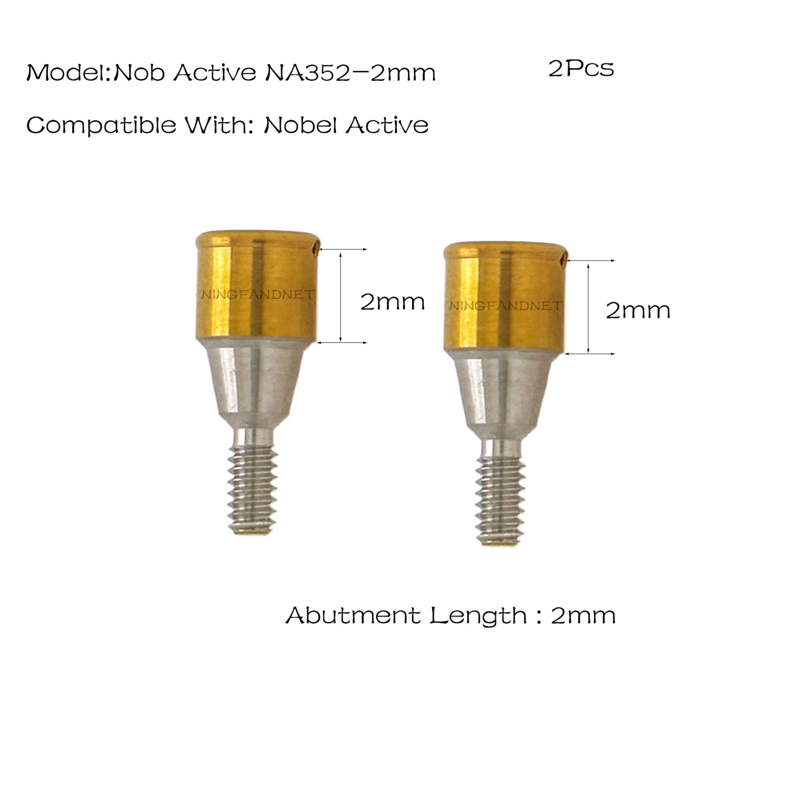 For Nobel active Implant Locator Abutment Screw 3.5mm NP