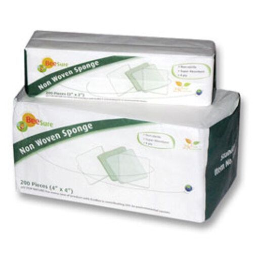 BeeSure Non-Woven Sponge NS 2×2 5000/Pk 4-ply Rayon/Polyester Blend