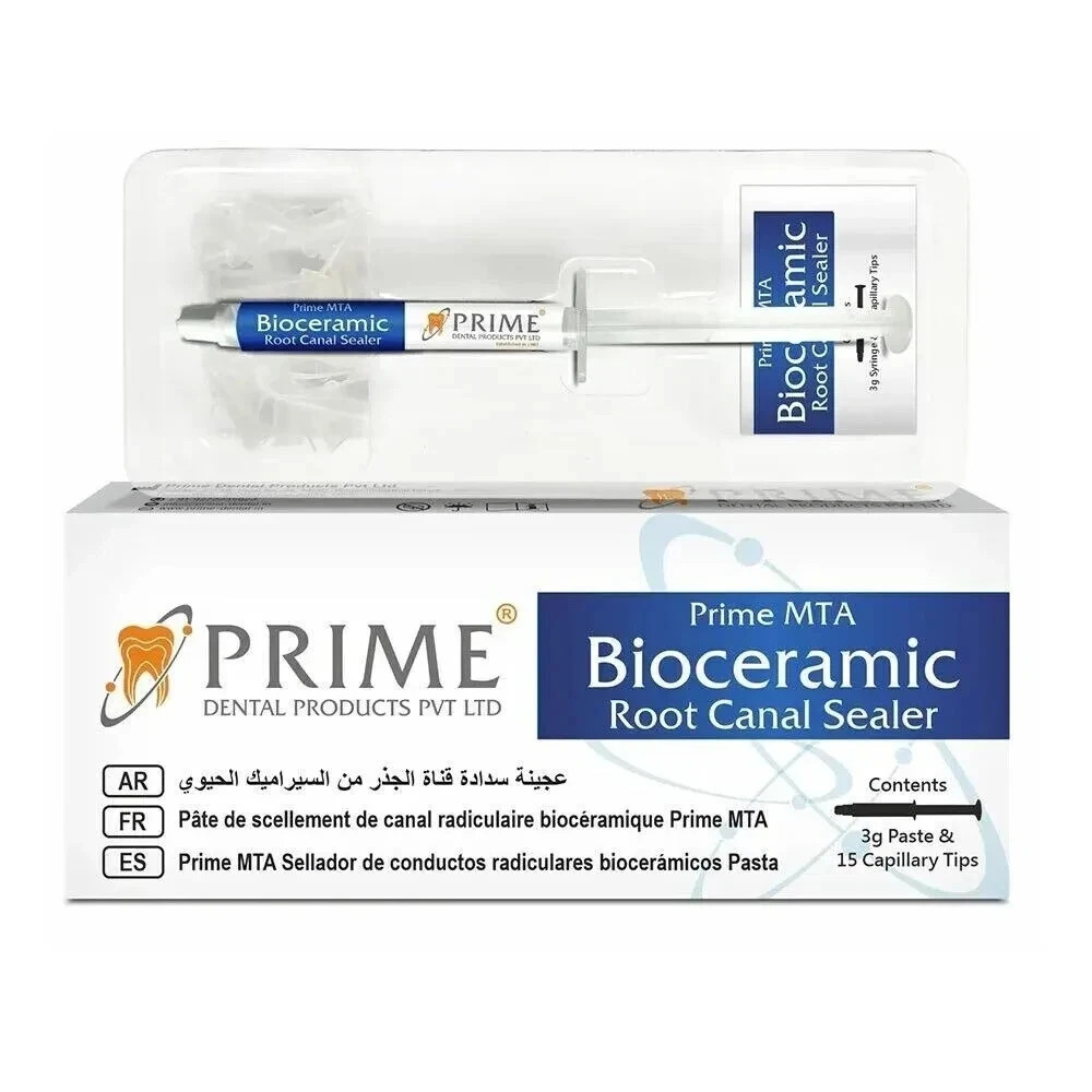PRIME DENTAL MTA Bioceramic RCT Sealer 3 gm Syringe with 15 Tips