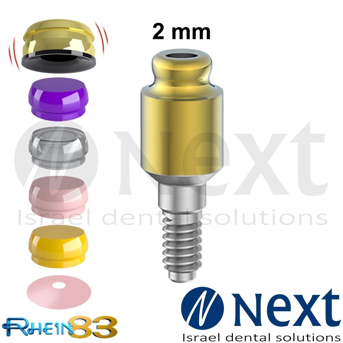 OT Equator abutment 2 mm attachment internal hex Set RHEIN83 with smart box