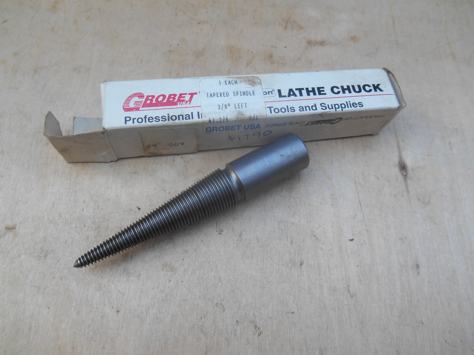 Grobet dixon tapered spindle, 3/8″, left