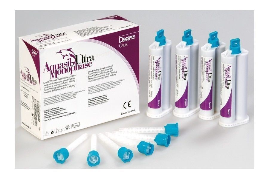 DENTSPLY AQUASIL ULTRA Monophase Reg. set Impression material VPS 4×50 mL + Tips