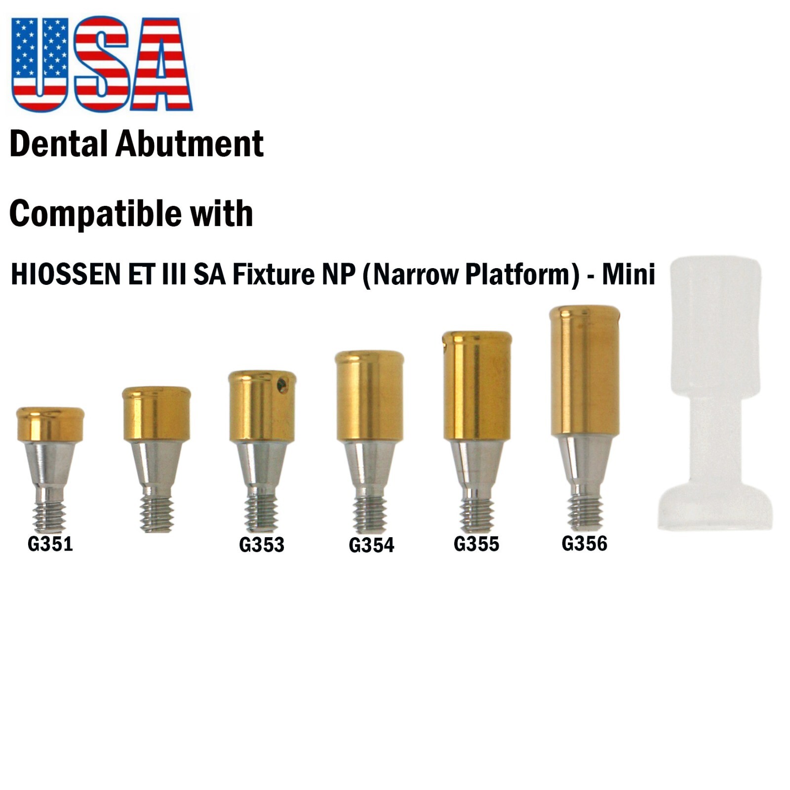 US Dental Locator Abutment Attachment Mini/R for HIOSSEN ET II/III SA Fixture