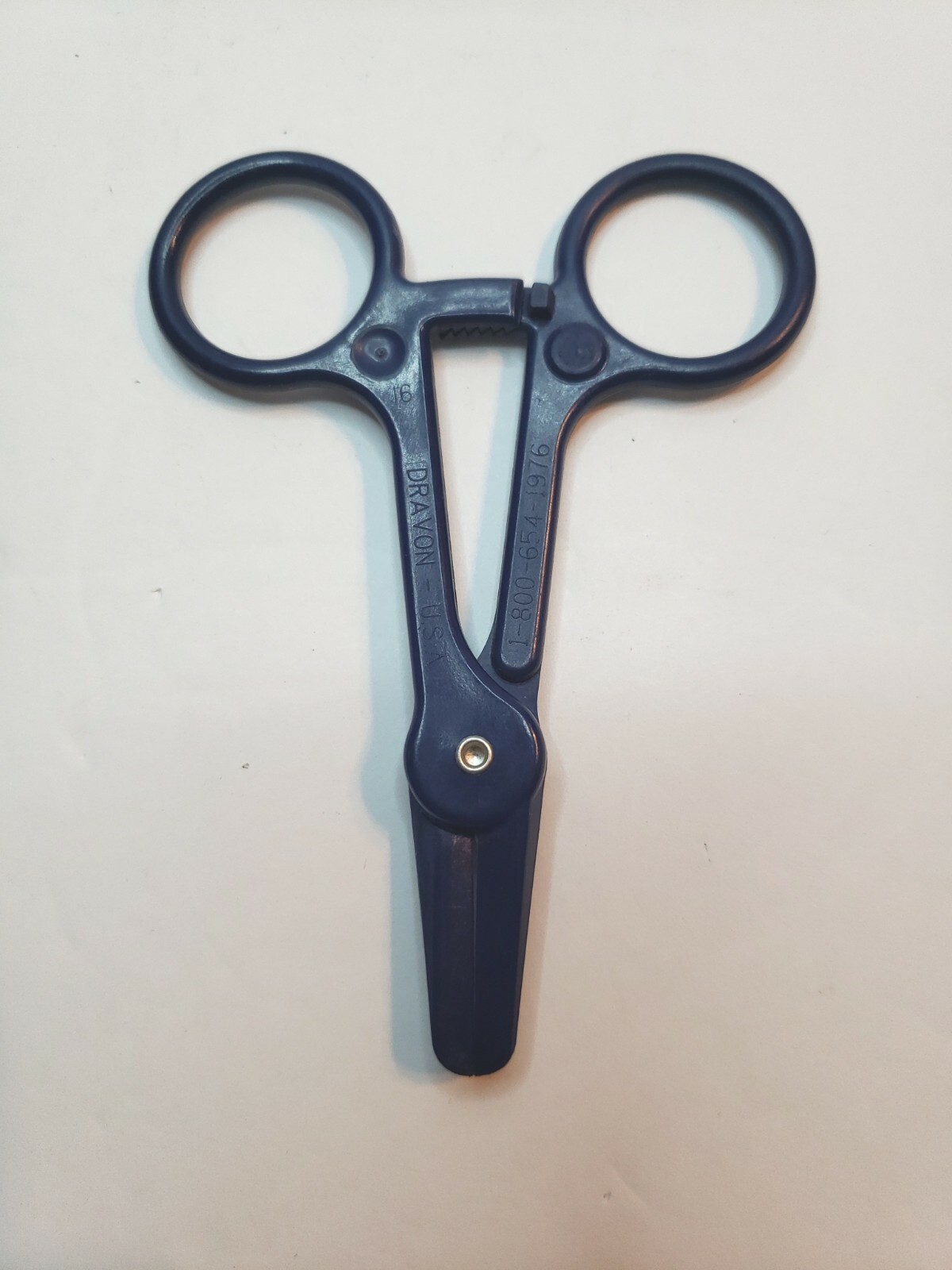 Navy Blue Dravon Plastic Occluding Tube Clamp (Hemostat)