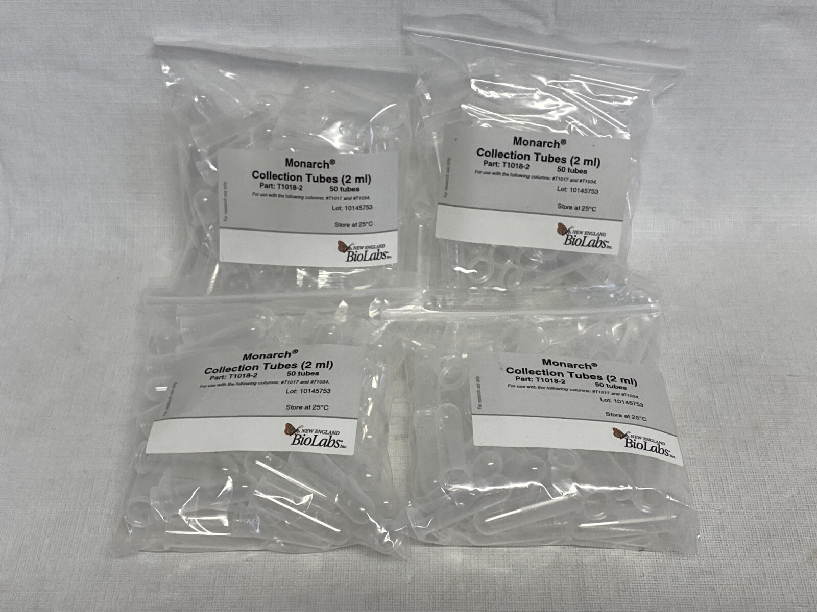(200 Pcs) NEW ENGLAND BIOLABS Monarch 2mL Collection Tubes 200-Preps T1018-2