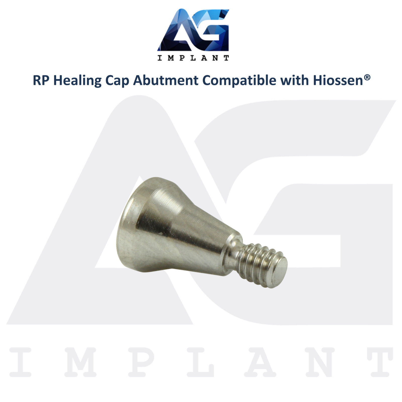 10 Dental Titanium Healing Cap Prosthetic Ø3.5mm Hiossen Compatible RP 2.5mm