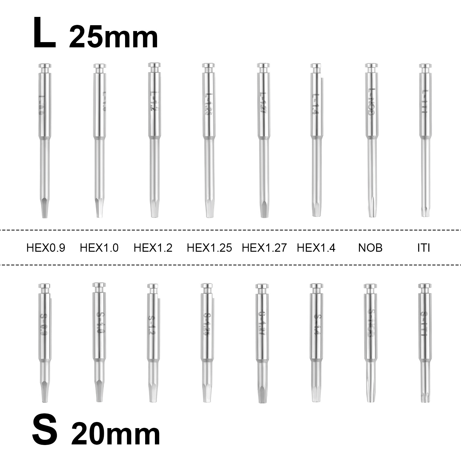 Universal Implant Repair Prosthetic Restoration Tool Kit Screwdrivers Wrench L/S