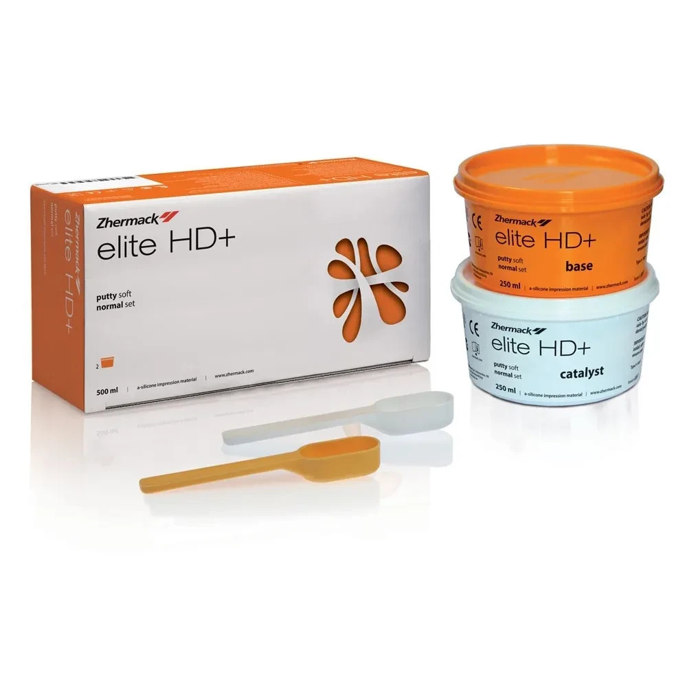 elite HD+ Putty Soft Fast Set 500ml (2 x 250ml) Zhermack #C203010 Exp. 2027-12
