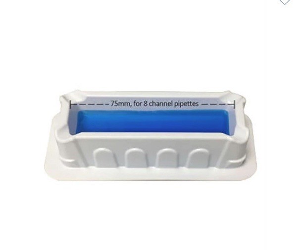 (73) OLYMPUS 8-Channel 10mL Solution Reagent Reservoirs 5/Bag Sterile 28-117