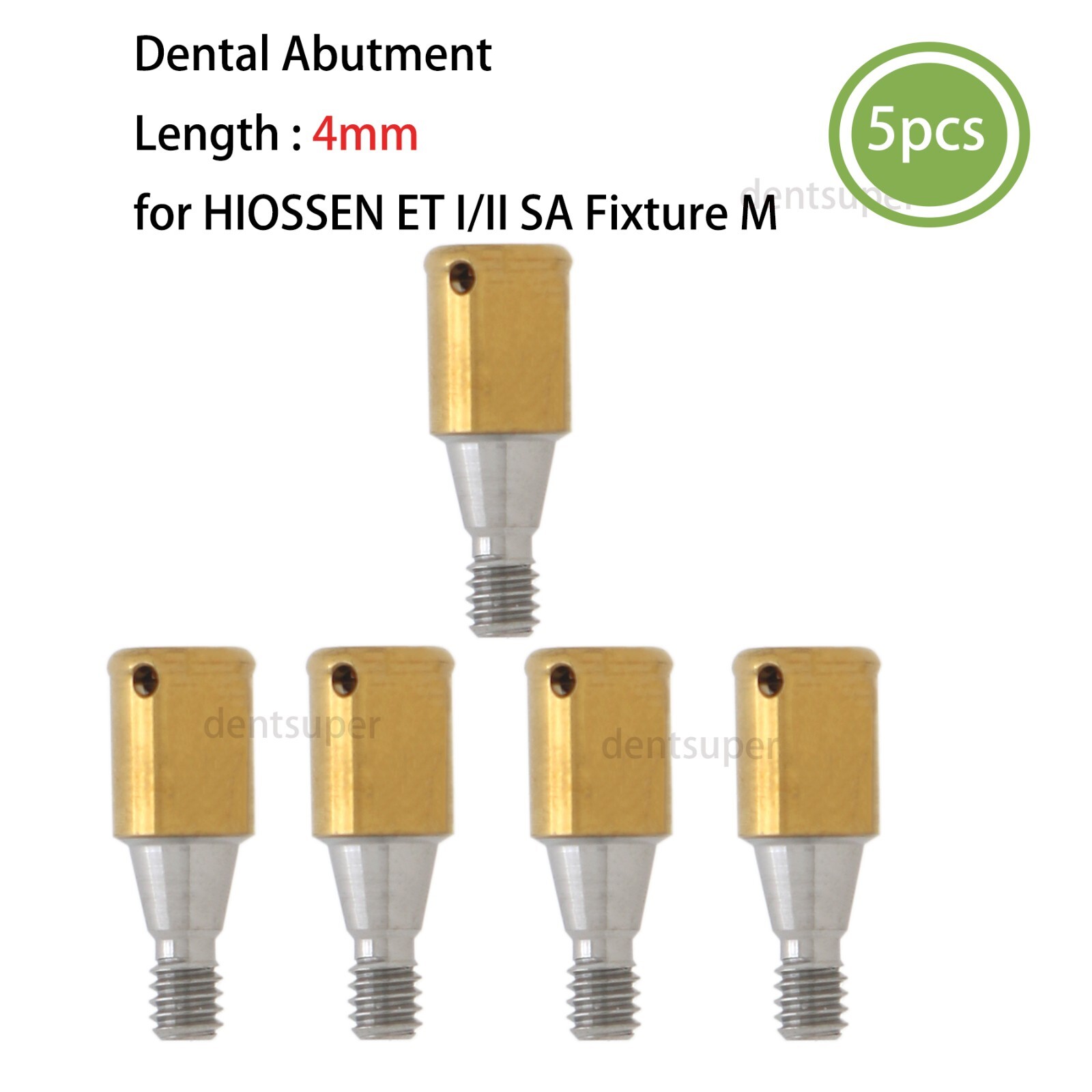 US Hiossen Mini G354 Implant Abutment Set 4mm PEEK Caps Metal Housing ET II/III