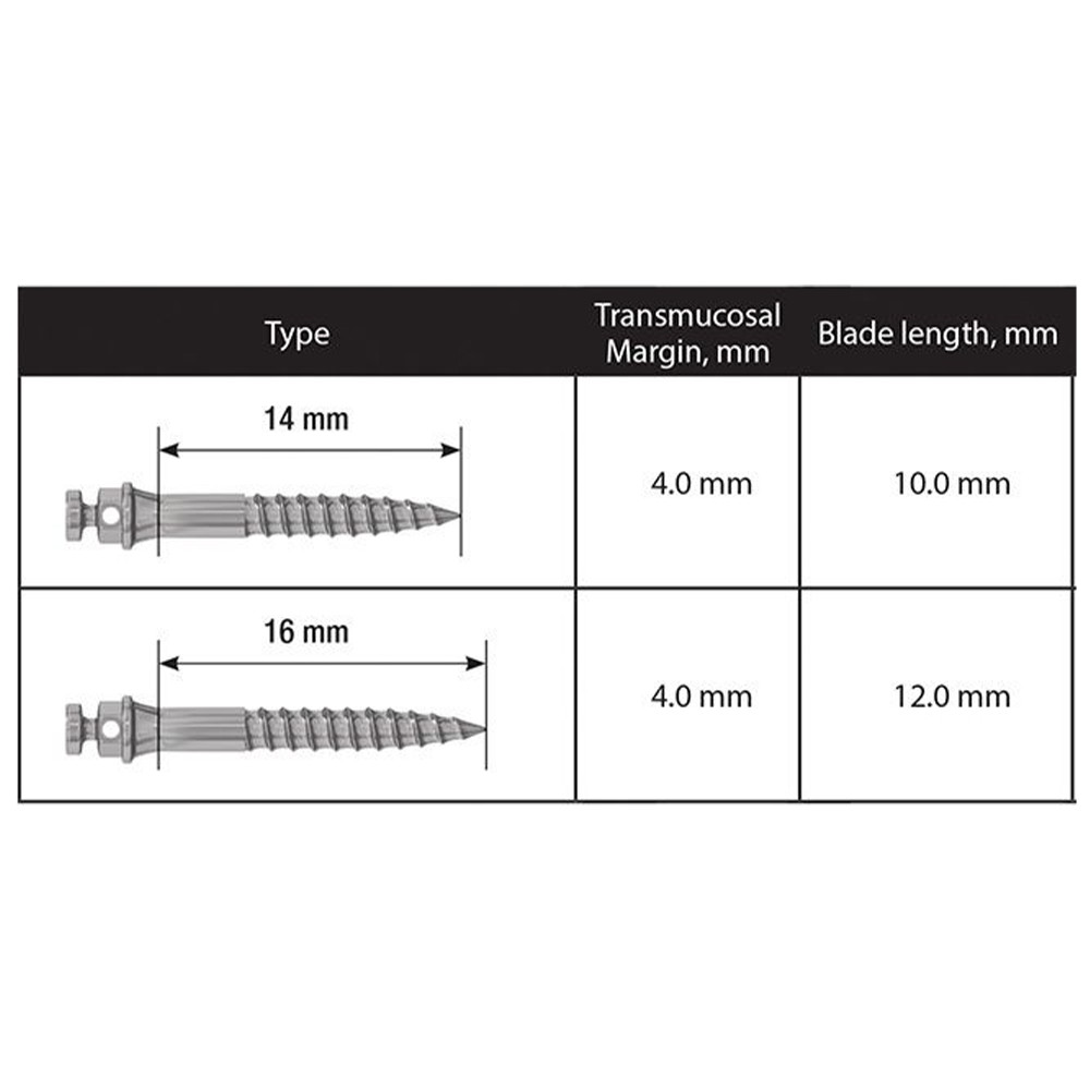 1pcs Dental Orthodontic Buccal Shelf Mini Screw Ø2.0mm Micro Imp lant Titanium