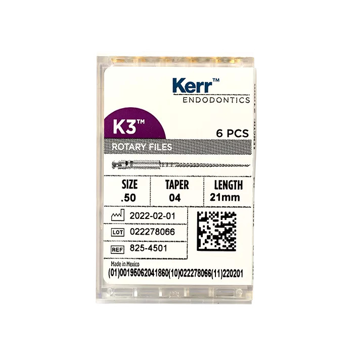 Kerr Endodontics K3 .04 Taper NiTi Files (6 PER Pack)