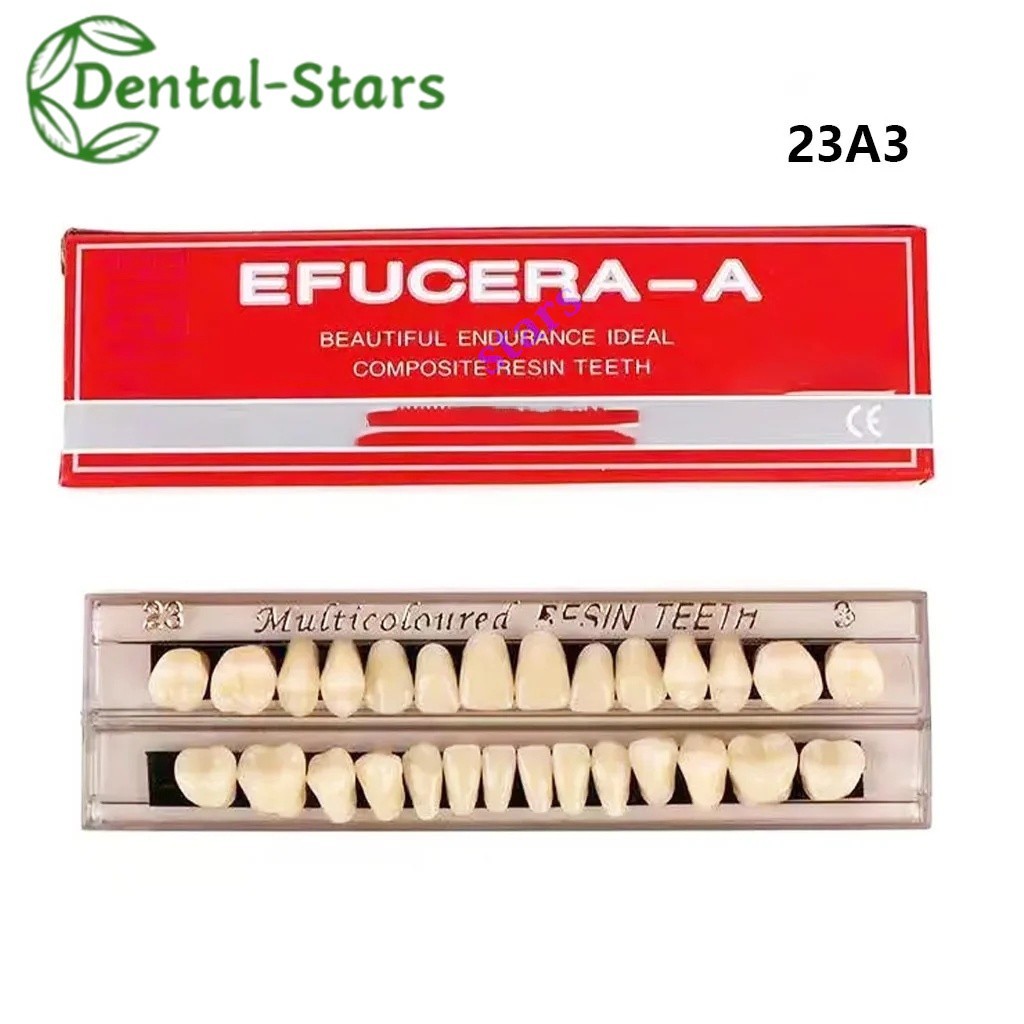 2 Sets Dental Acrylic Denture Resin #22 #23 Shade A2 A3 False Teeth Full Set U+L