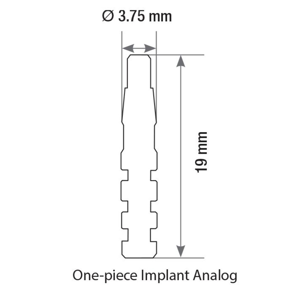 5x Dental Lab Analog For Compressive One Piece Fixture Prosthetic Titanium