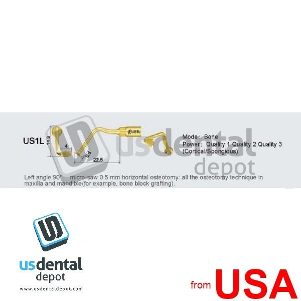 US1L Bone Surgery – Left Angle 90 degrees Micro-Saw 0.5mm Horizontal oste 106748