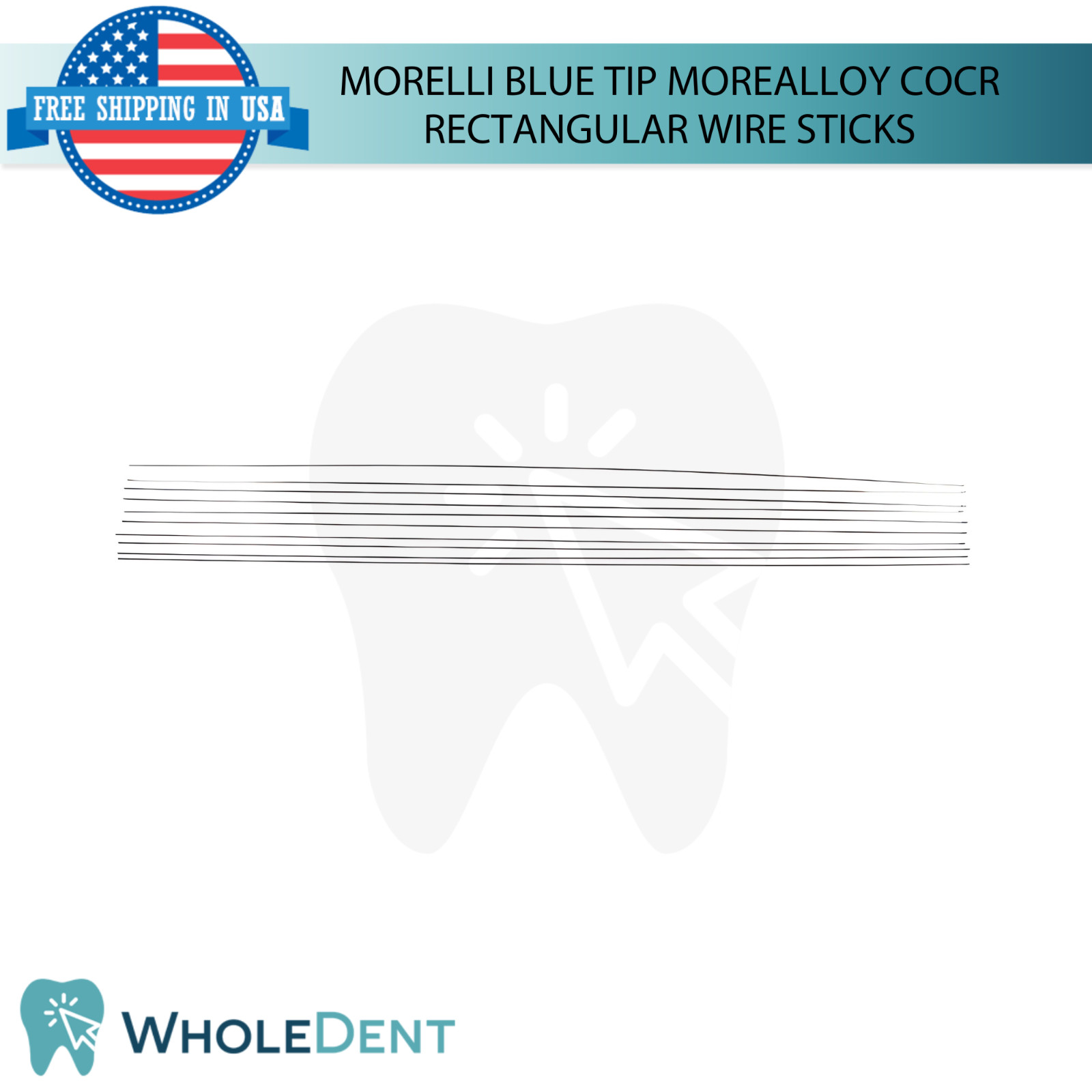 Orthodontic Dental Morealloy CoCr Blue Tip Rectangular Wire Sticks 10pcs Morelli