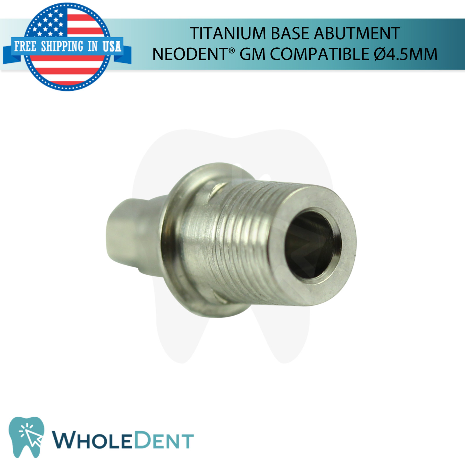 5X Titanium Base Dental Prosthetic Compatible with Neodent® GM Ø4.5mm Lab